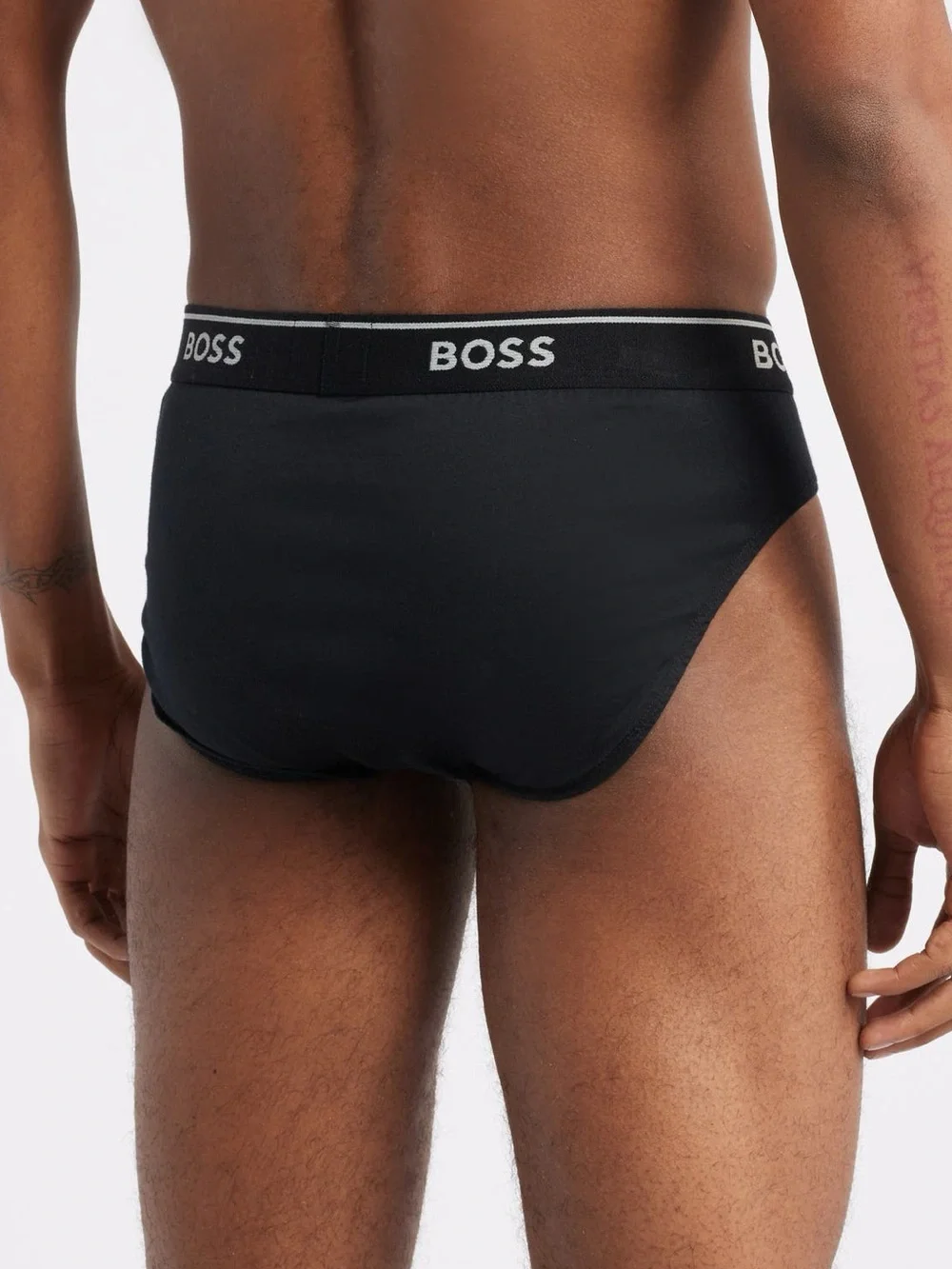 (2) Boss Black Briefs with Contrast Logo Waistband